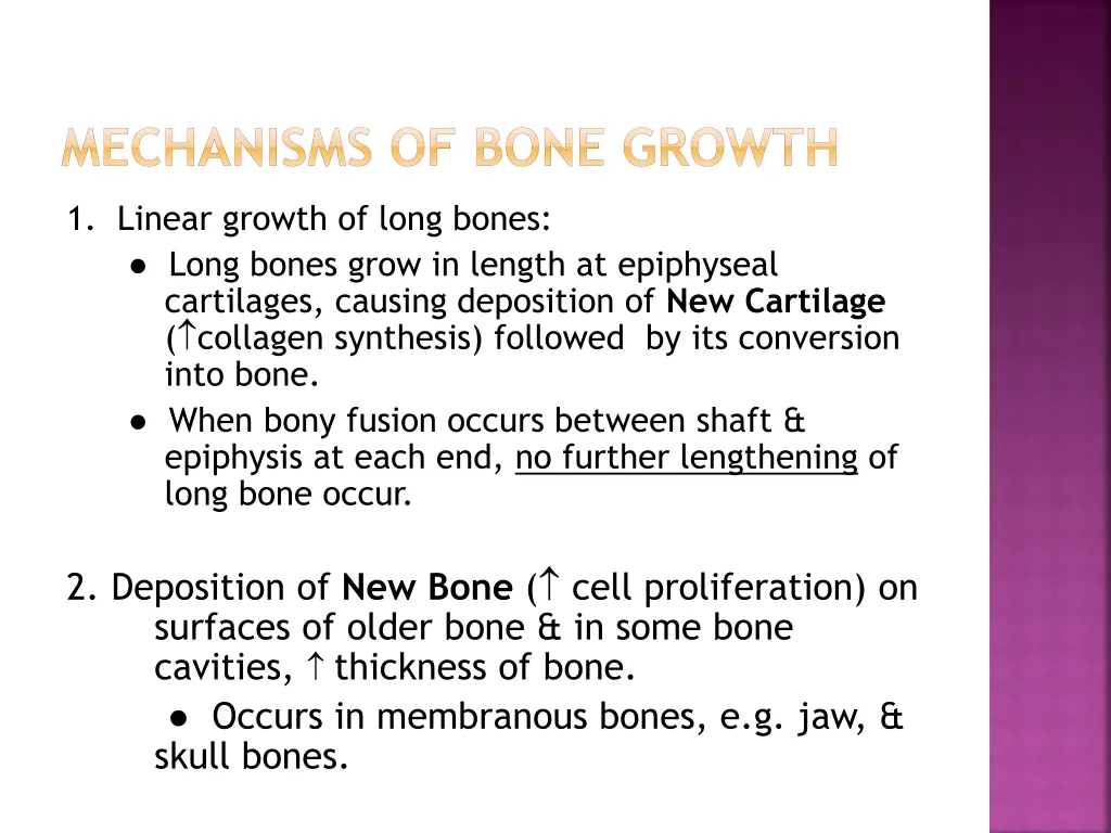 mechanisms of bone growth