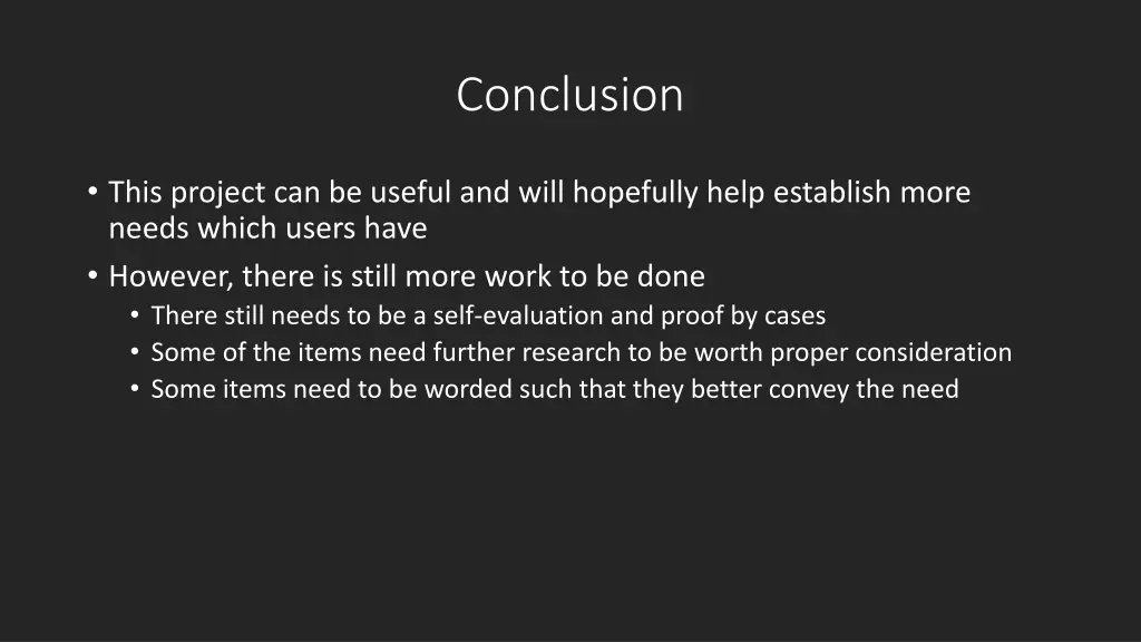 conclusion