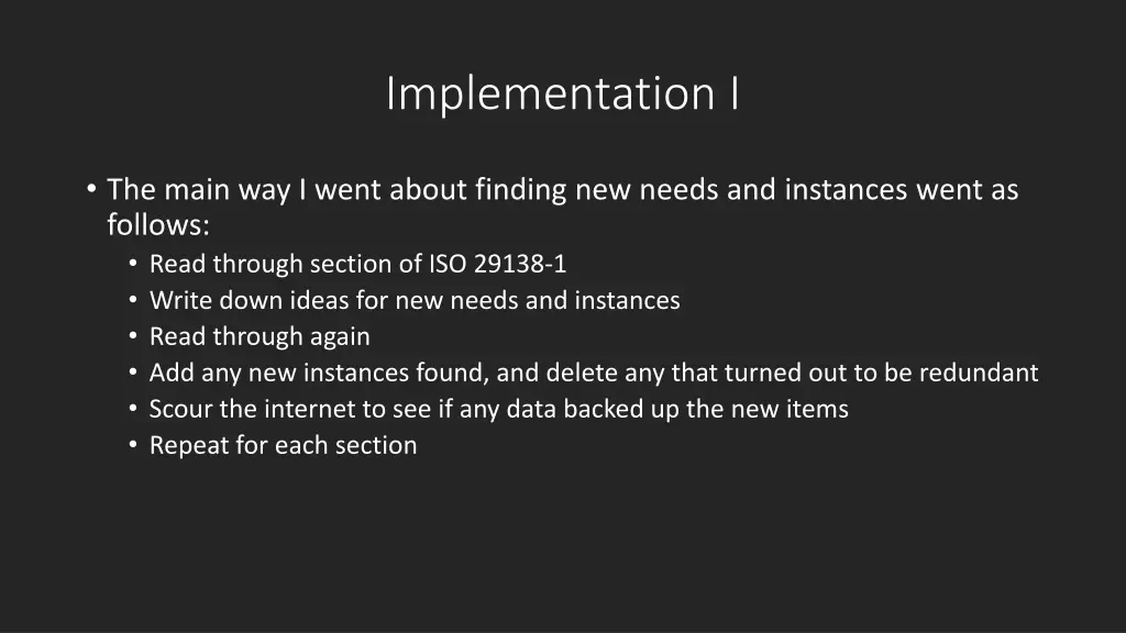 implementation i