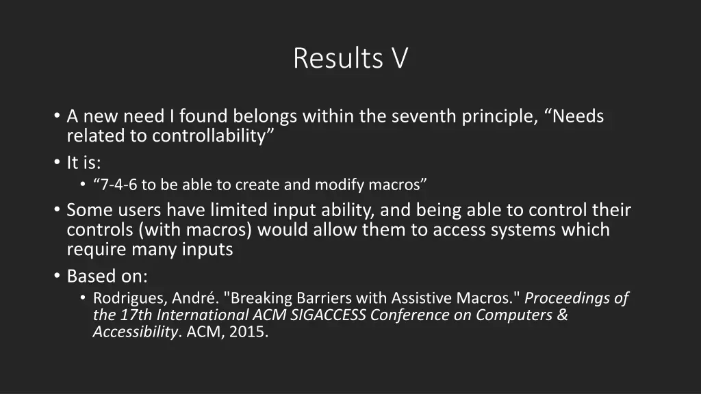 results v