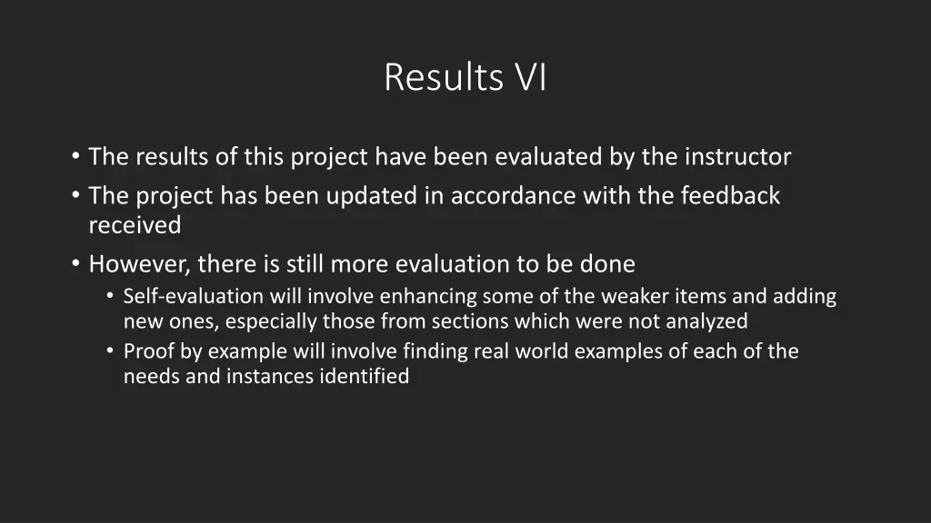 results vi