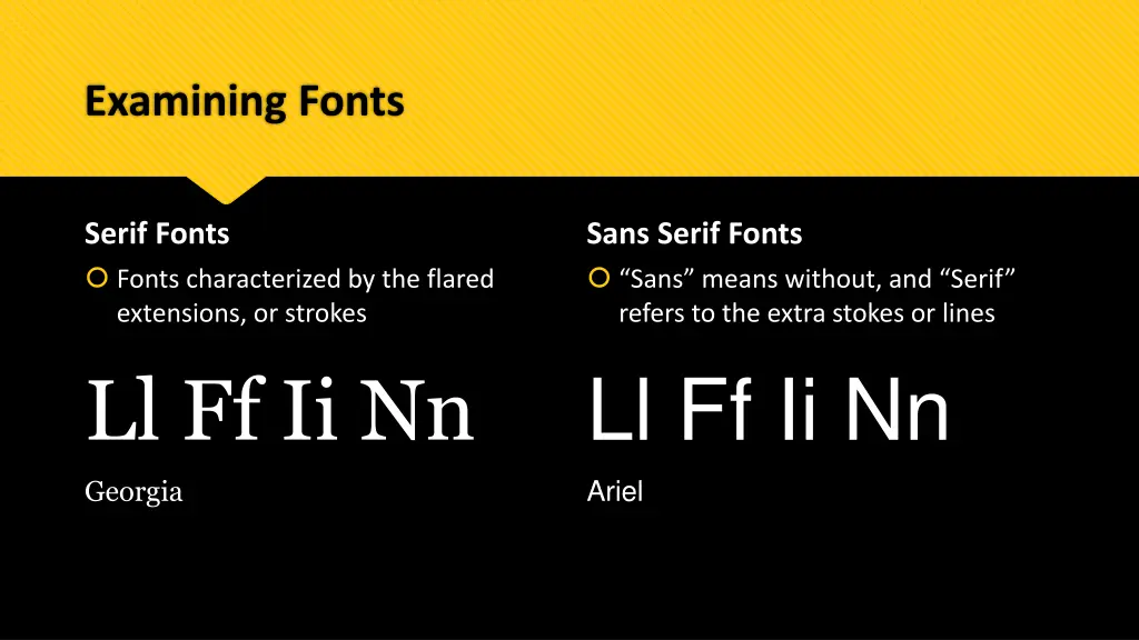 examining fonts