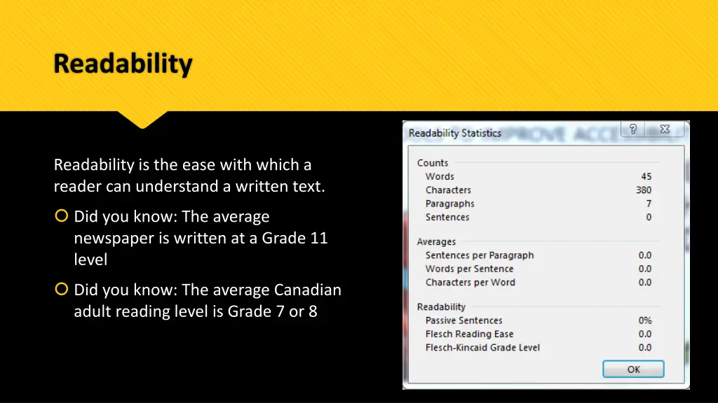readability