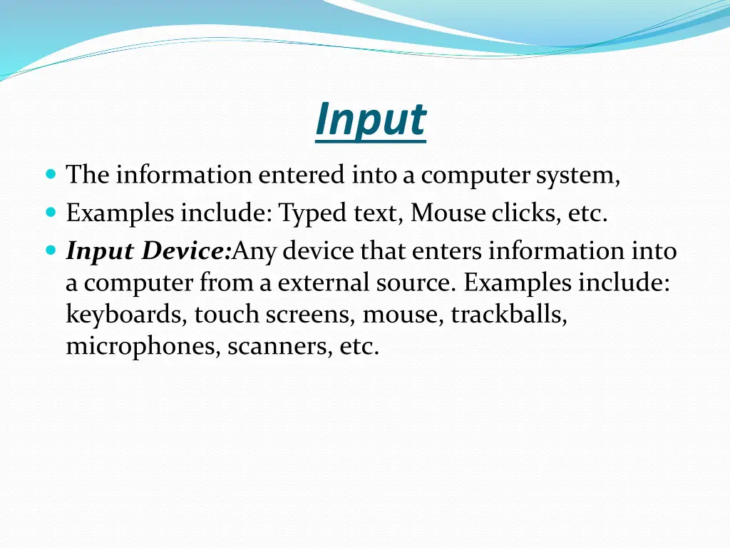 input