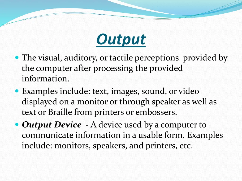 output