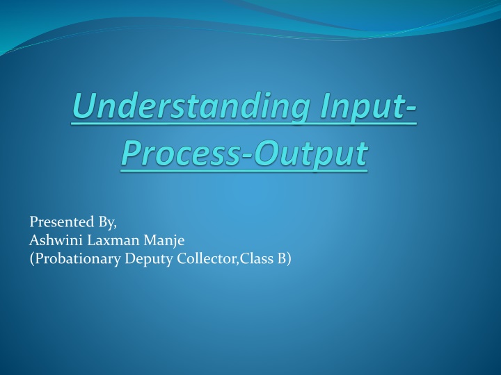 presented by ashwini laxman manje probationary
