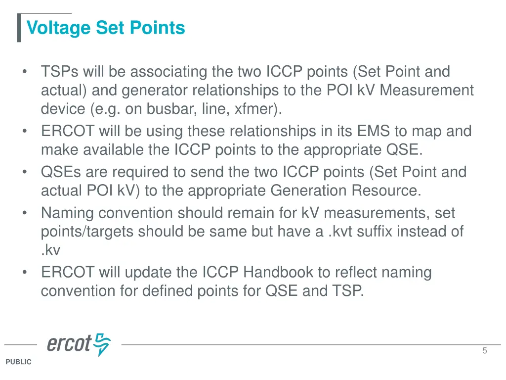 voltage set points 1