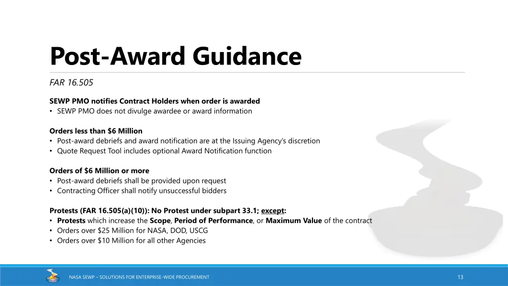 post award guidance