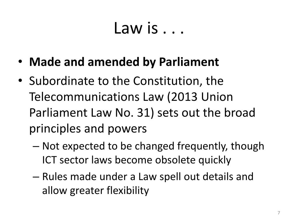 law is