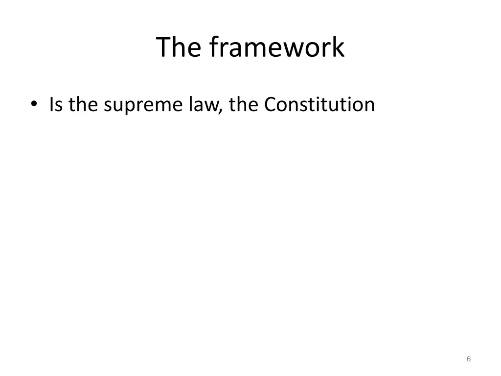 the framework
