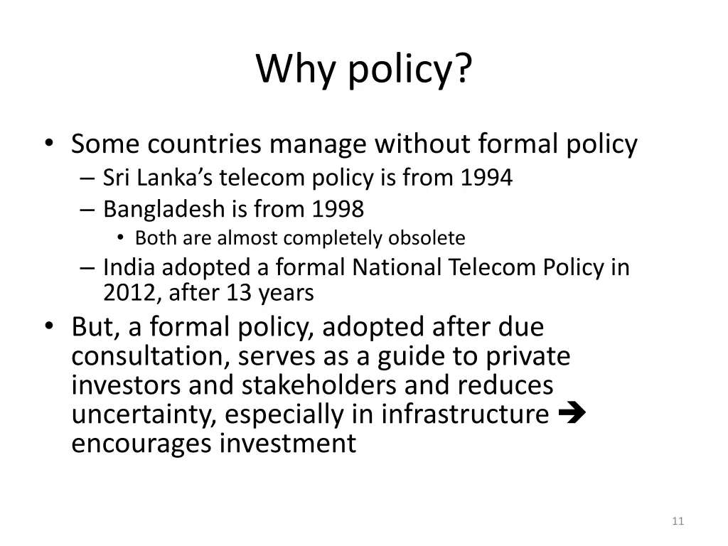 why policy
