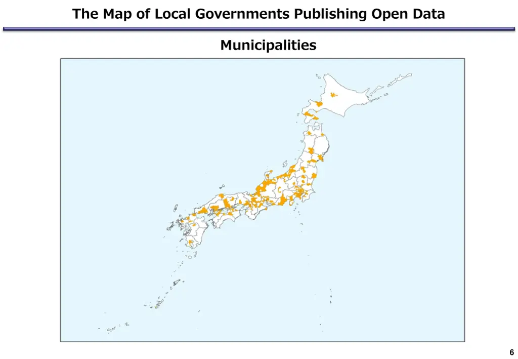 the map of local governments publishing open data 1