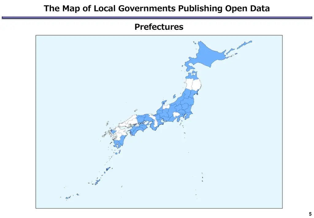 the map of local governments publishing open data