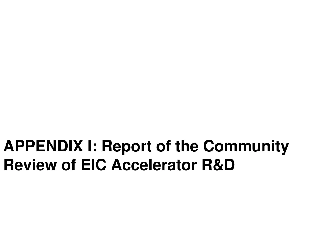 appendix i report of the community review