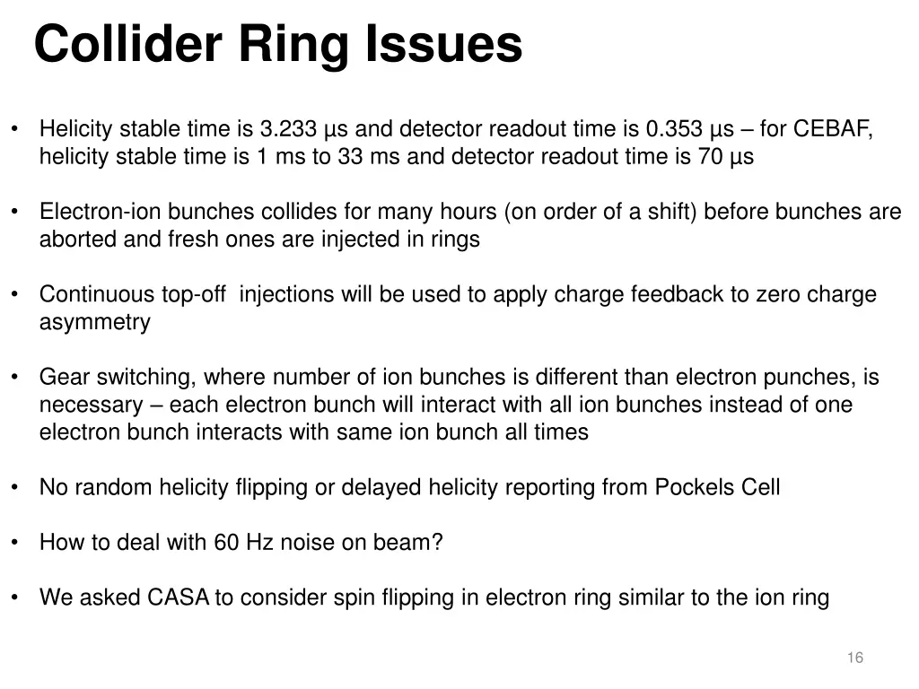 collider ring issues