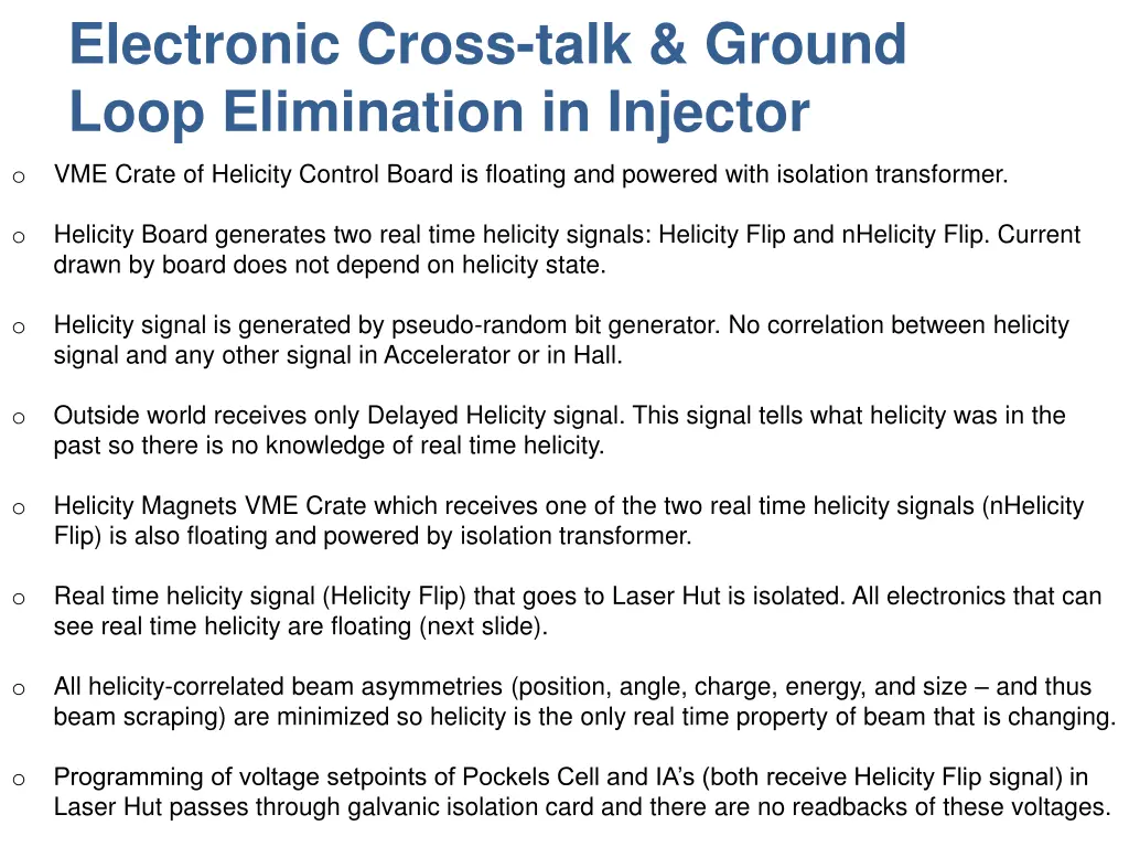 electronic cross talk ground loop elimination