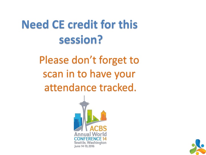need ce credit for this session