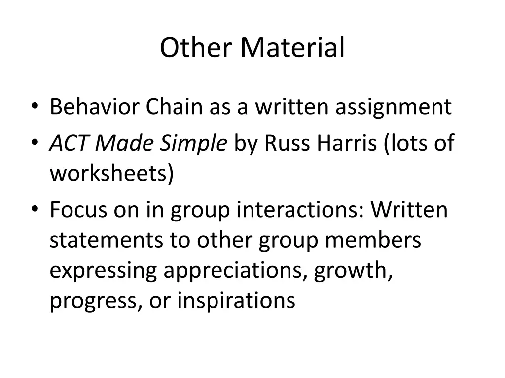 other material