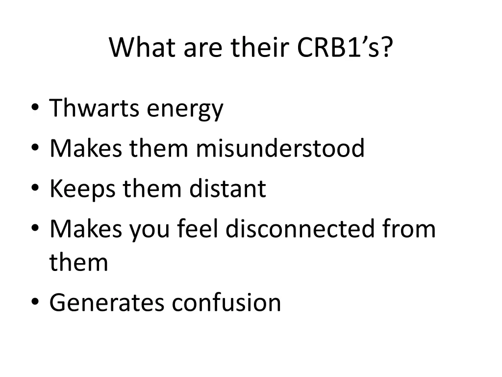 what are their crb1 s