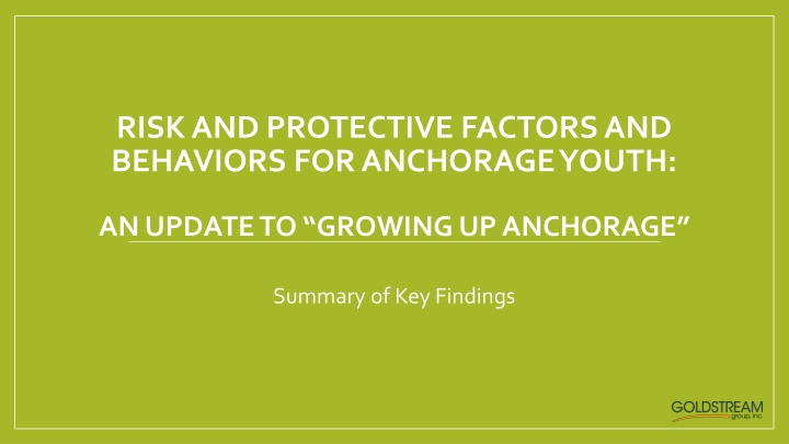 risk and protective factors and behaviors