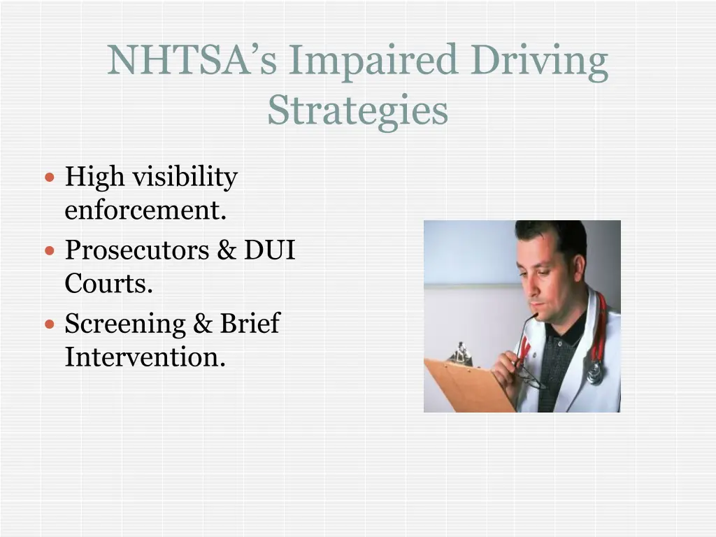 nhtsa s impaired driving strategies