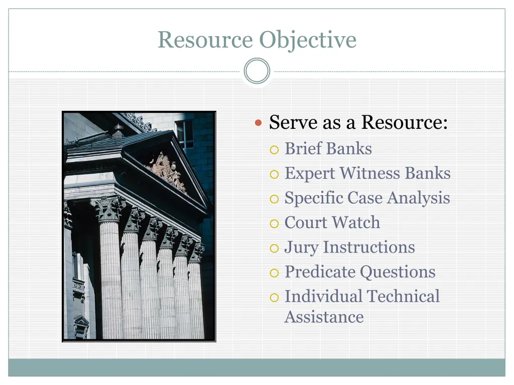 resource objective