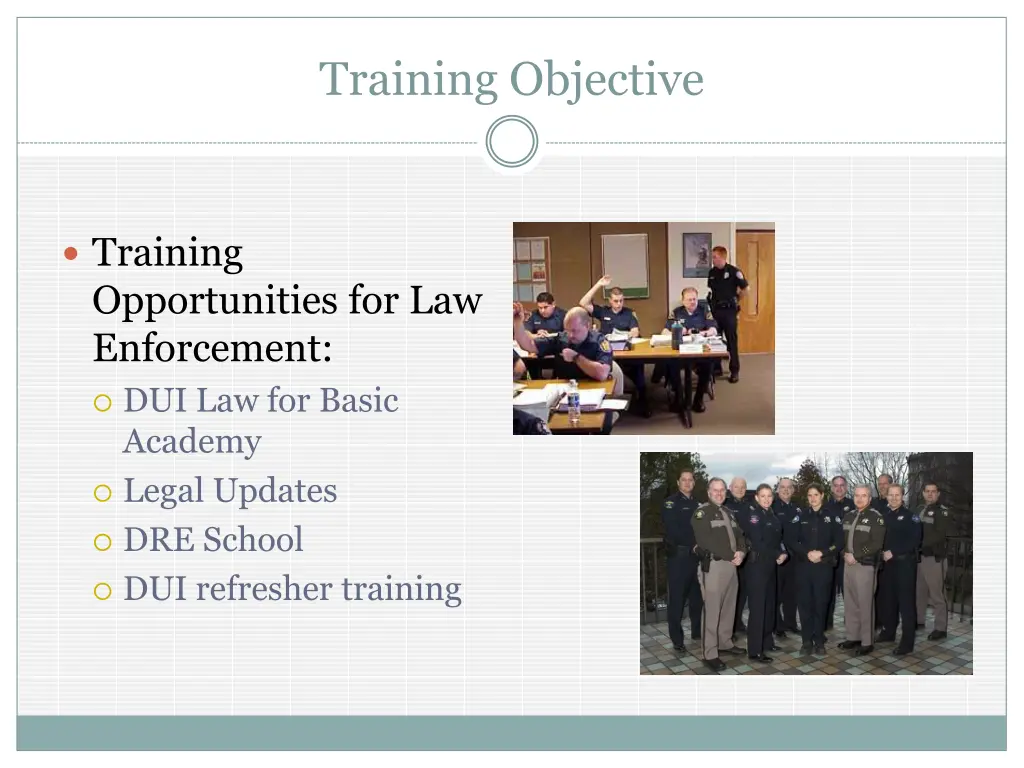 training objective 1