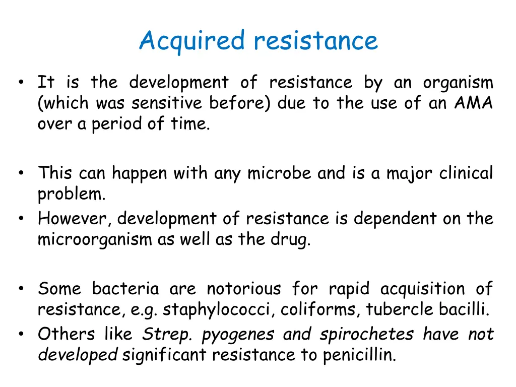 acquired resistance