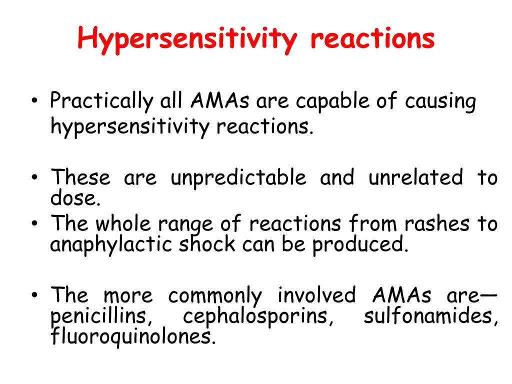 hypersensitivity reactions