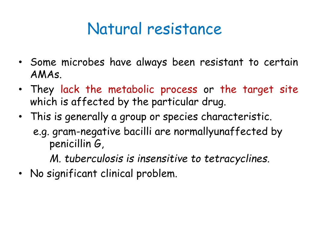 natural resistance