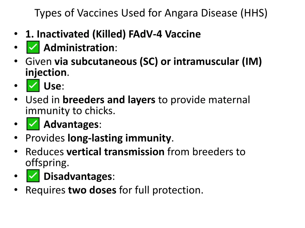 types of vaccines used for angara disease hhs