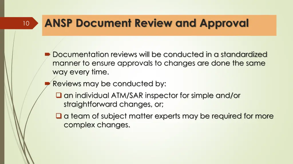 ansp document review and approval 1