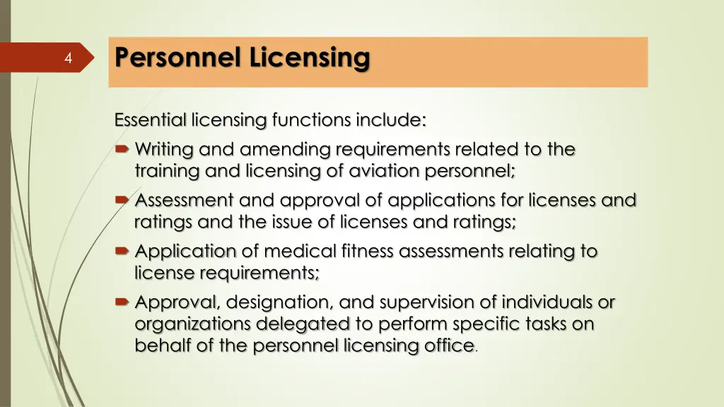 personnel licensing