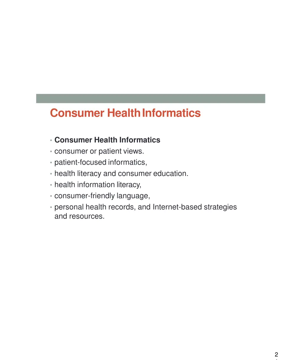 consumer healthinformatics 1