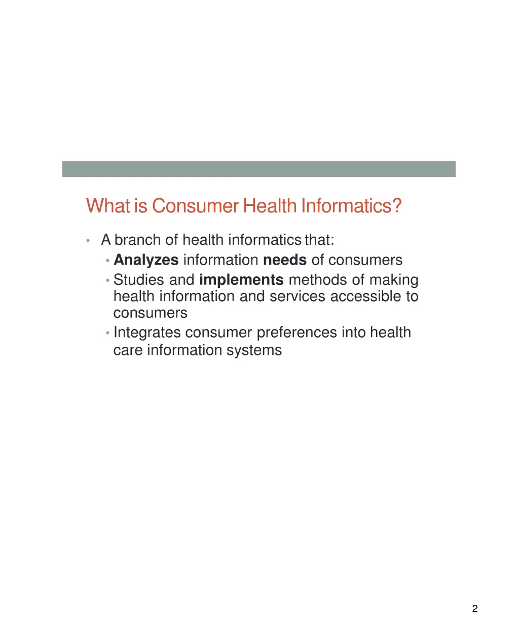 whatis consumerhealthinformatics