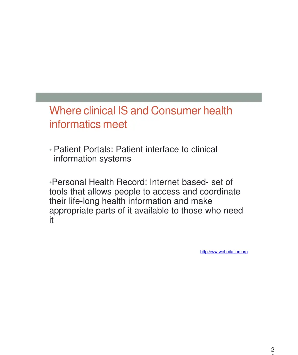 whereclinicalis andconsumerhealth informaticsmeet