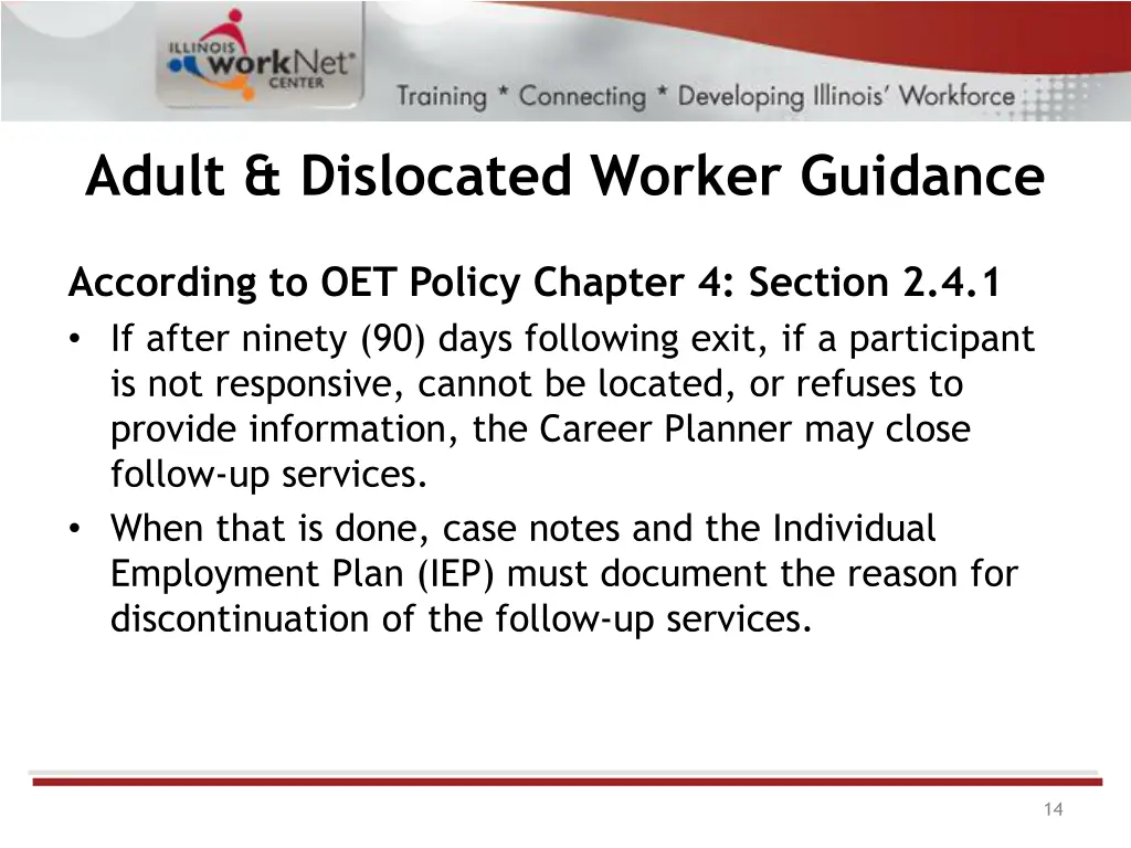 adult dislocated worker guidance 3
