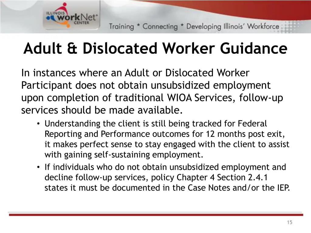 adult dislocated worker guidance 4