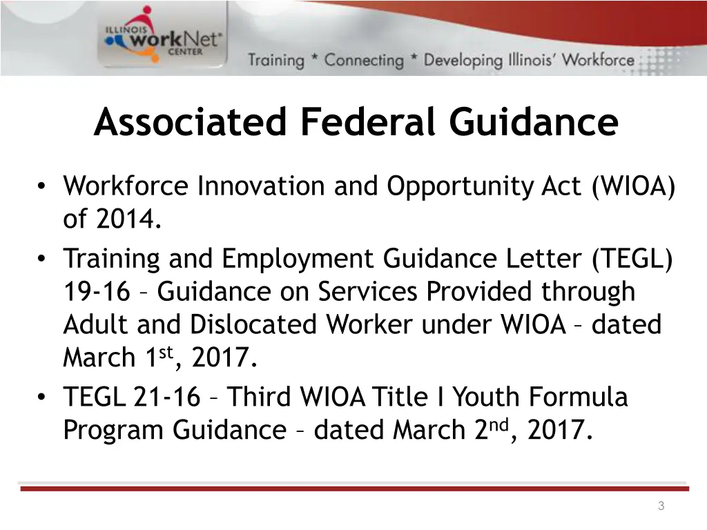 associated federal guidance