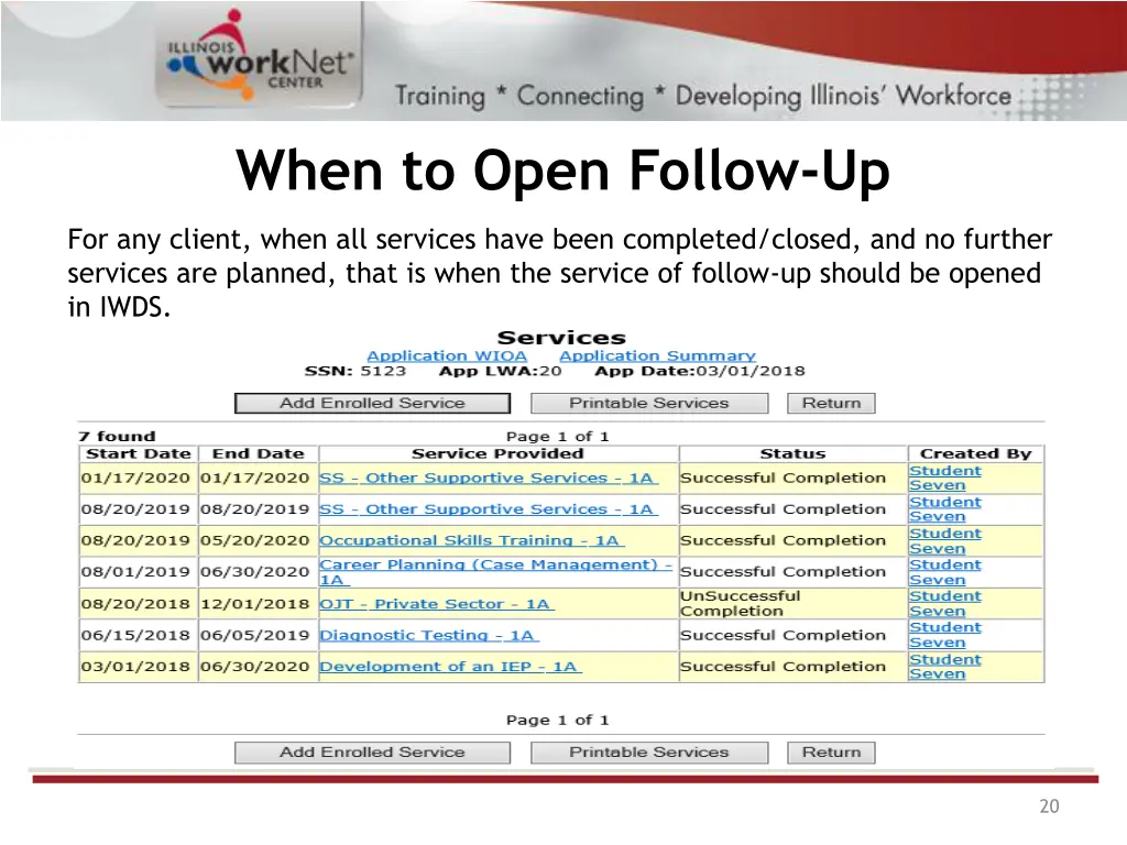 when to open follow up