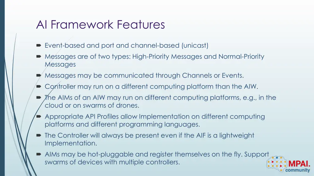 ai framework features