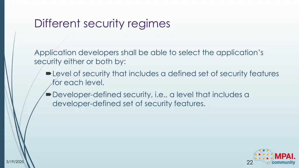 different security regimes