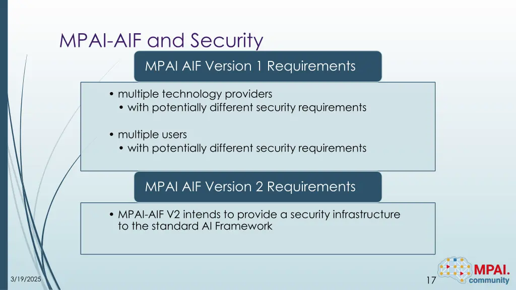 mpai aif and security mpai aif version