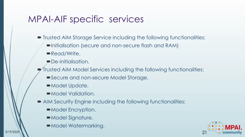 mpai aif specific services