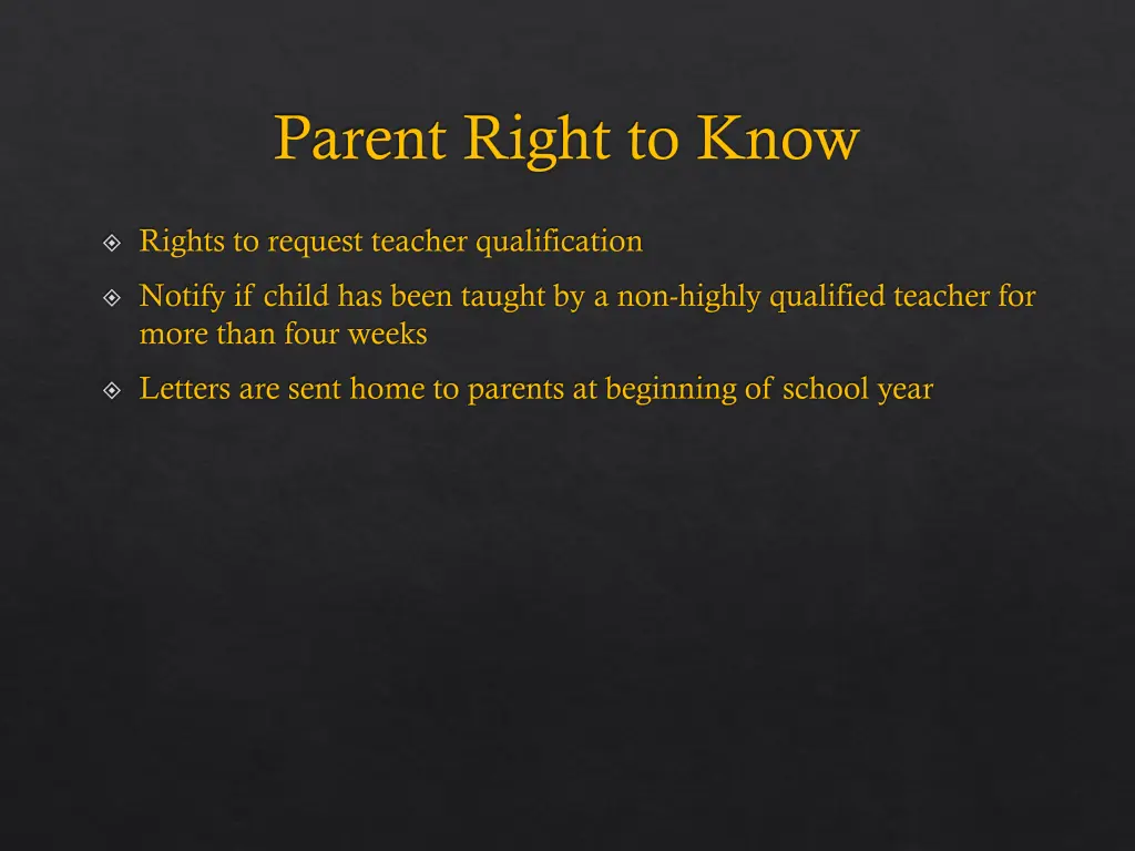 parent right to know