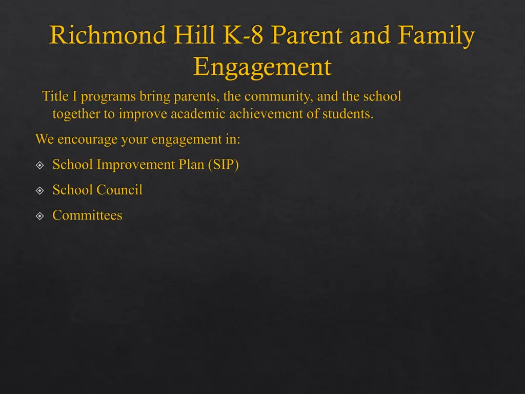 richmond hill k 8 parent and family engagement