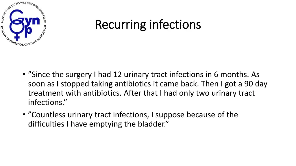 recurring recurring infections