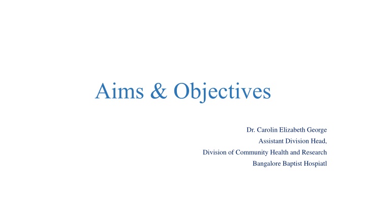 aims objectives