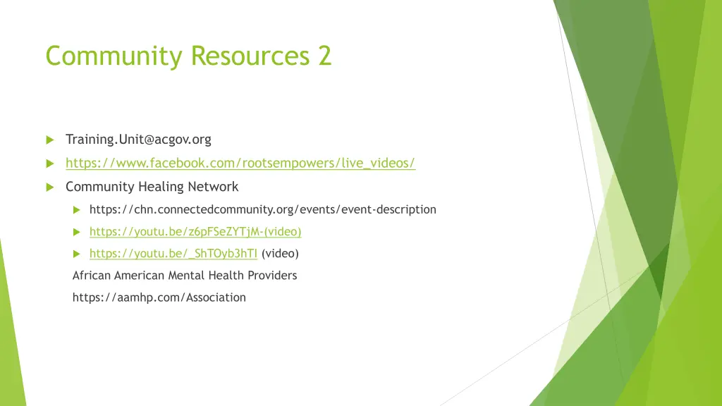 community resources 2