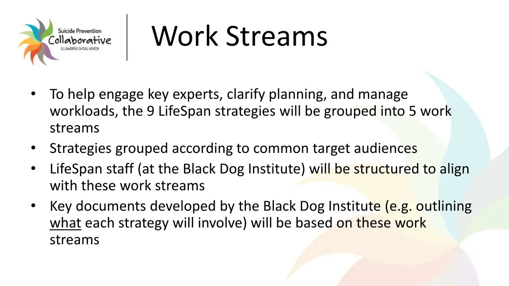 work streams